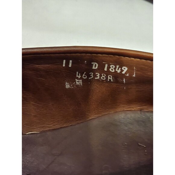 Men's ALLEN EDMONDS CODY Kiltie Tassel Loafers 11 D Brown Woven Leather Shoes - Picture 8 of 14